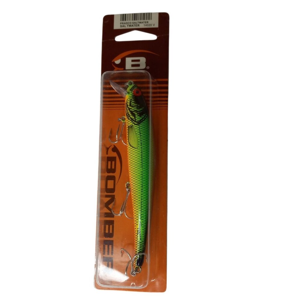 Bomber Long A B15A Saltwater Hard Bait Fishing Lure Green Orange NEW